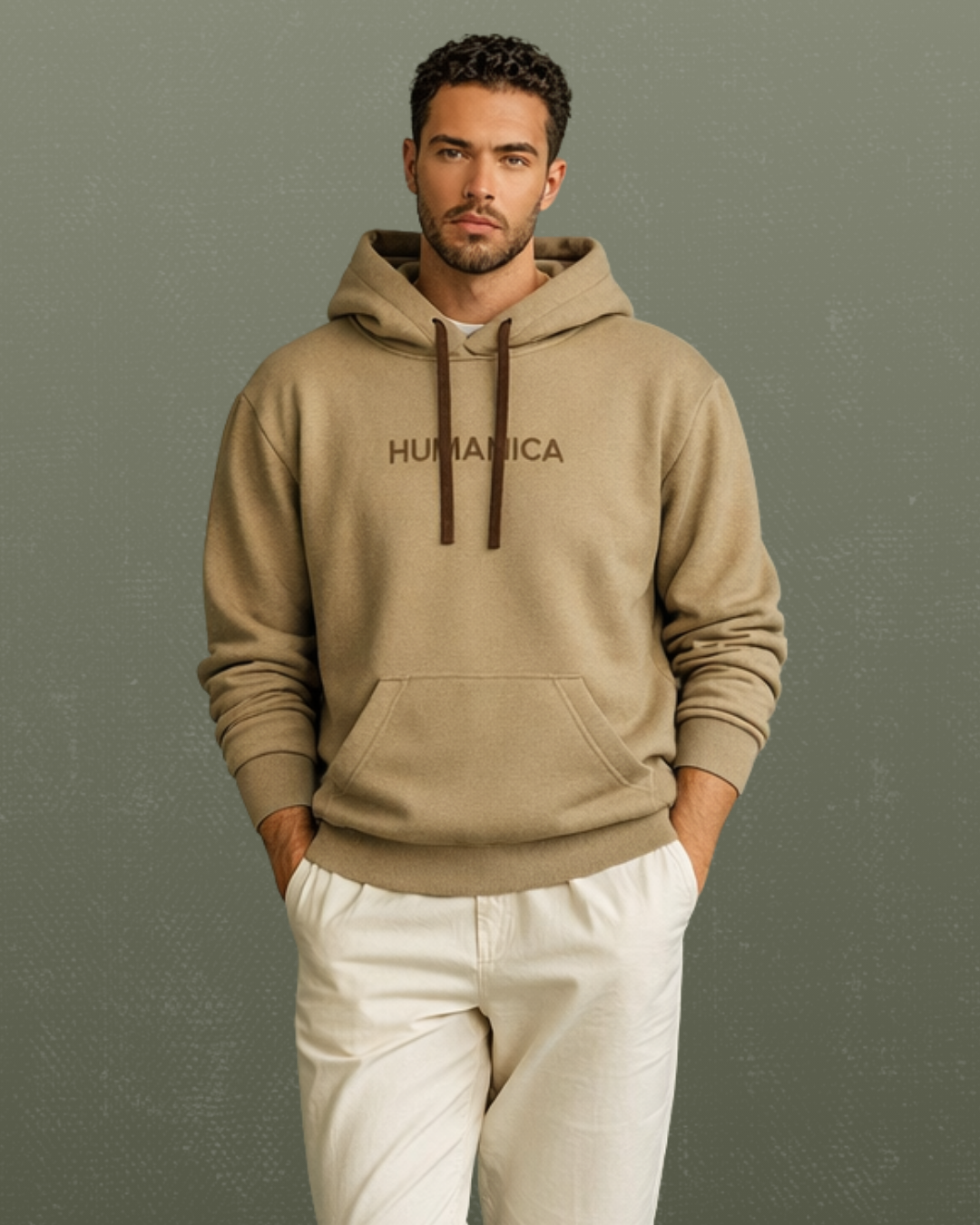 Humanica Desert Tan Unisex Premium Cotton Hoodie
