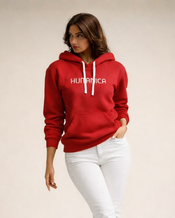 Humanica Blood Red Unisex Premium Cotton Hoodie