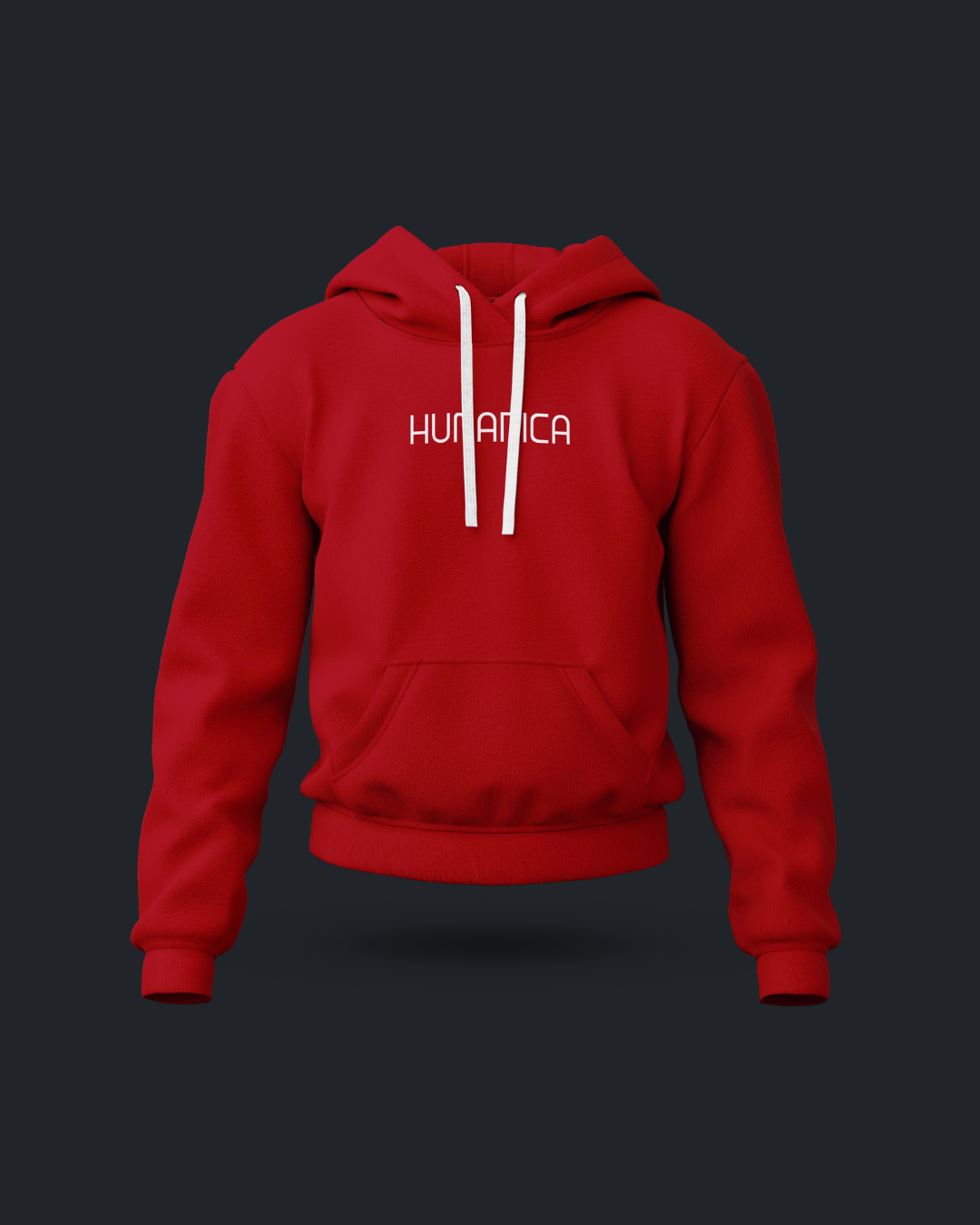 Humanica Blood Red Unisex Premium Cotton Hoodie