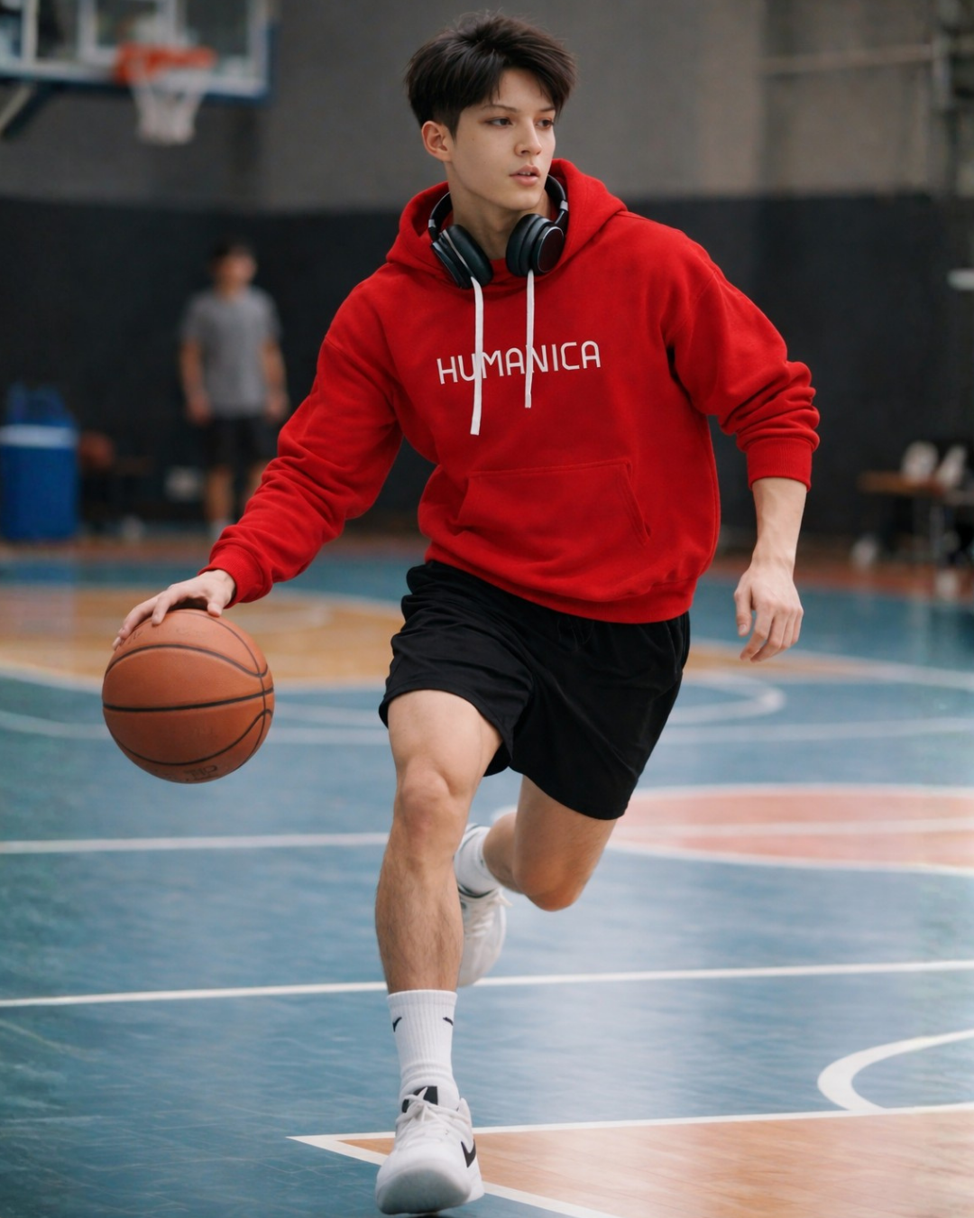 Humanica Blood Red Unisex Premium Cotton Hoodie