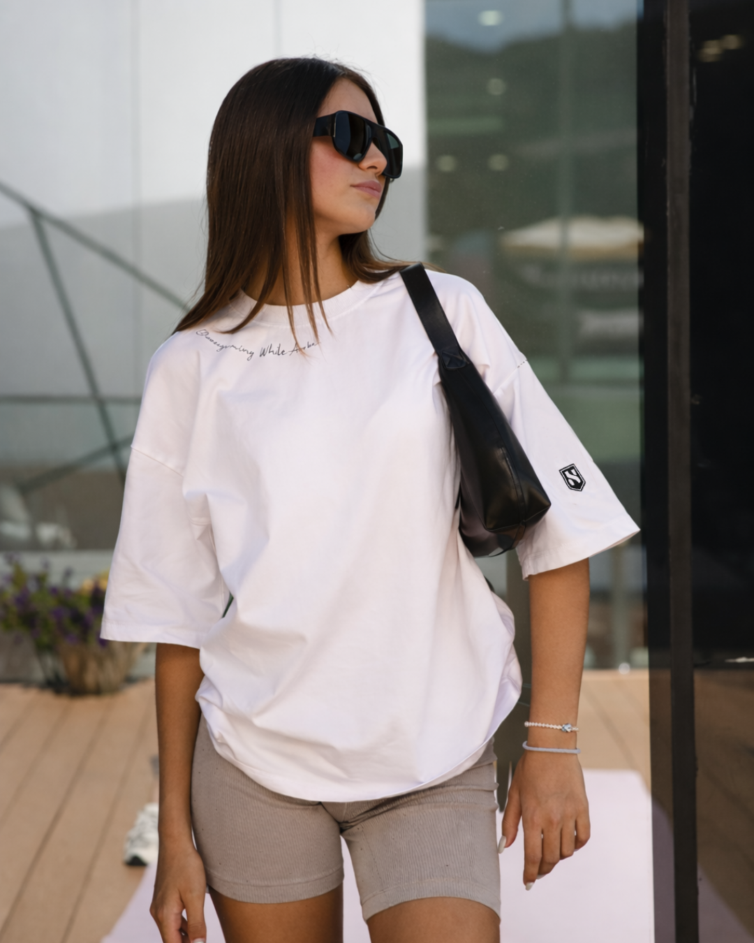 Humanica Milk White Relaxed Fit Premium Cotton T Shirt