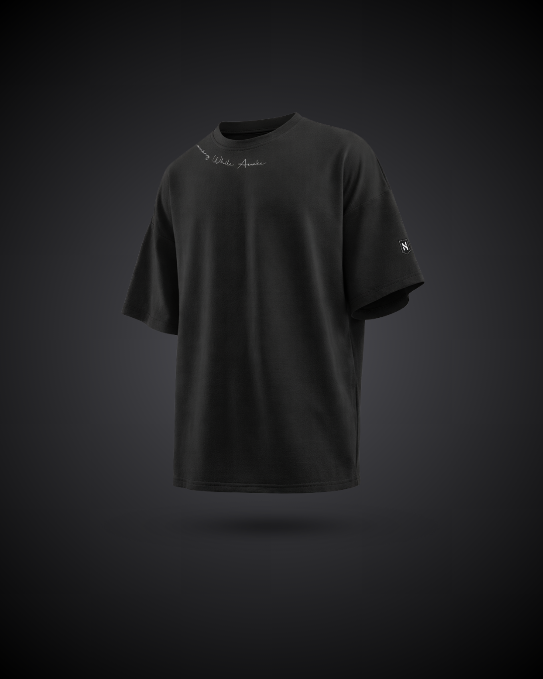 Humanica Charcoal Black Relaxed Fit Premium Cotton T-Shirt