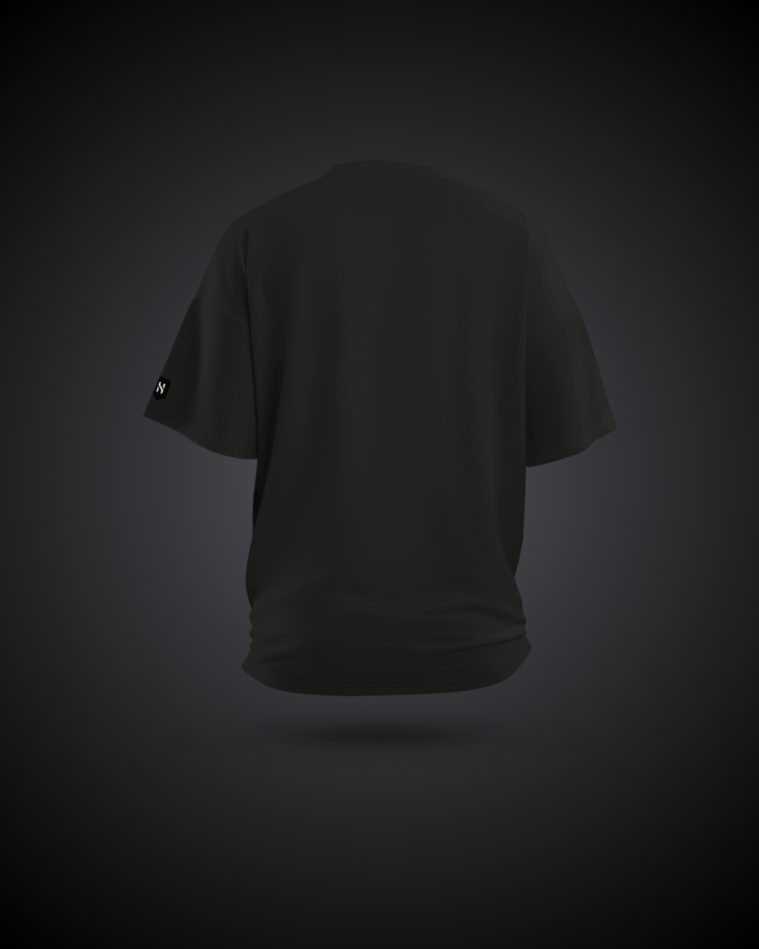 Humanica Charcoal Black Relaxed Fit Premium Cotton T-Shirt