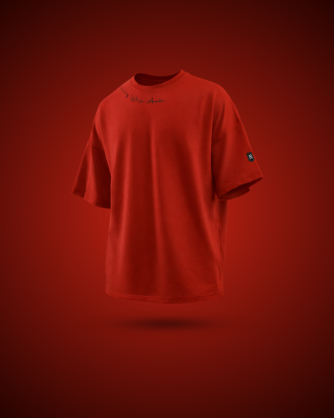 Humanica Blood Red Relaxed Fit Premium Cotton T Shirt