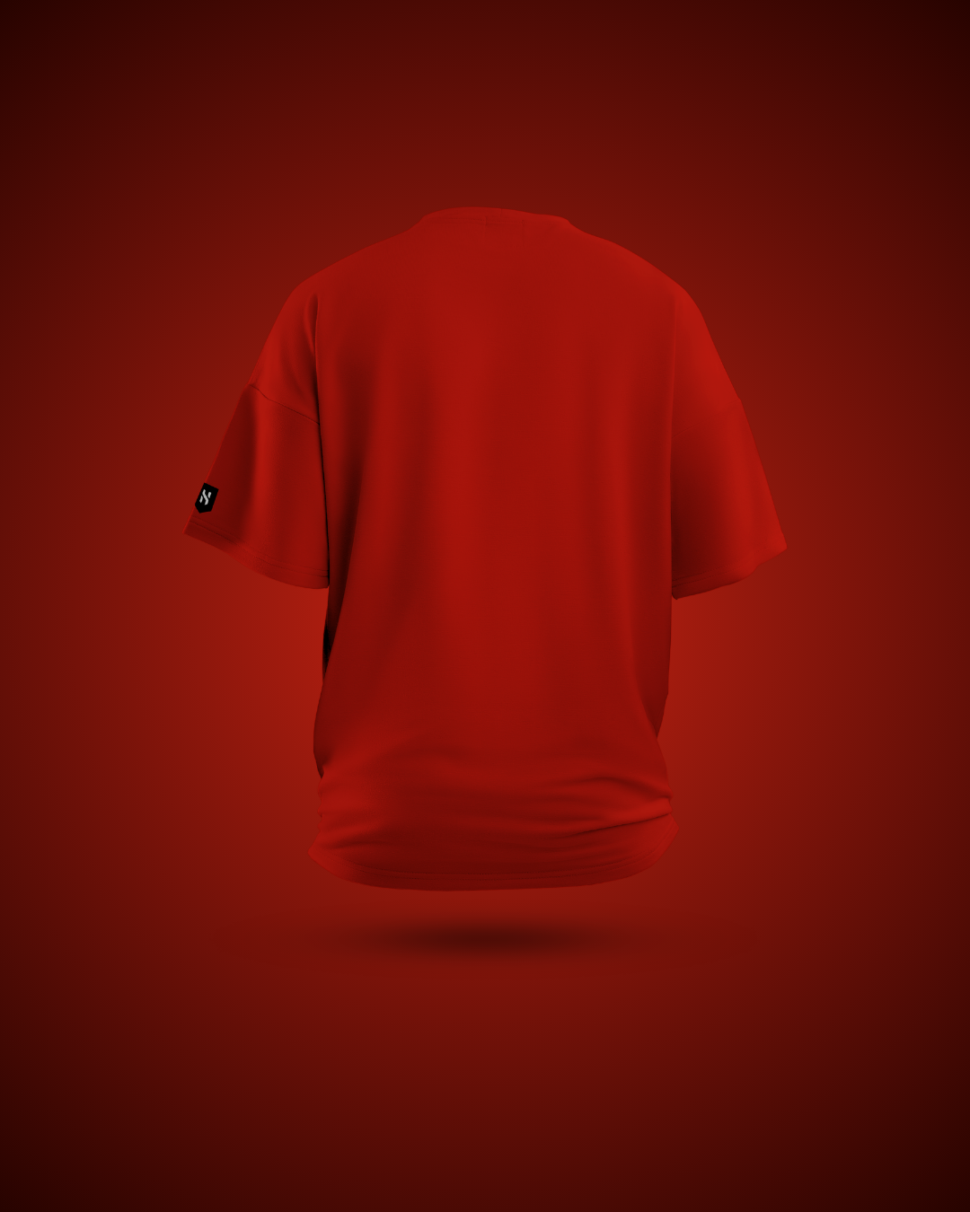 Humanica Blood Red Relaxed Fit Premium Cotton T Shirt