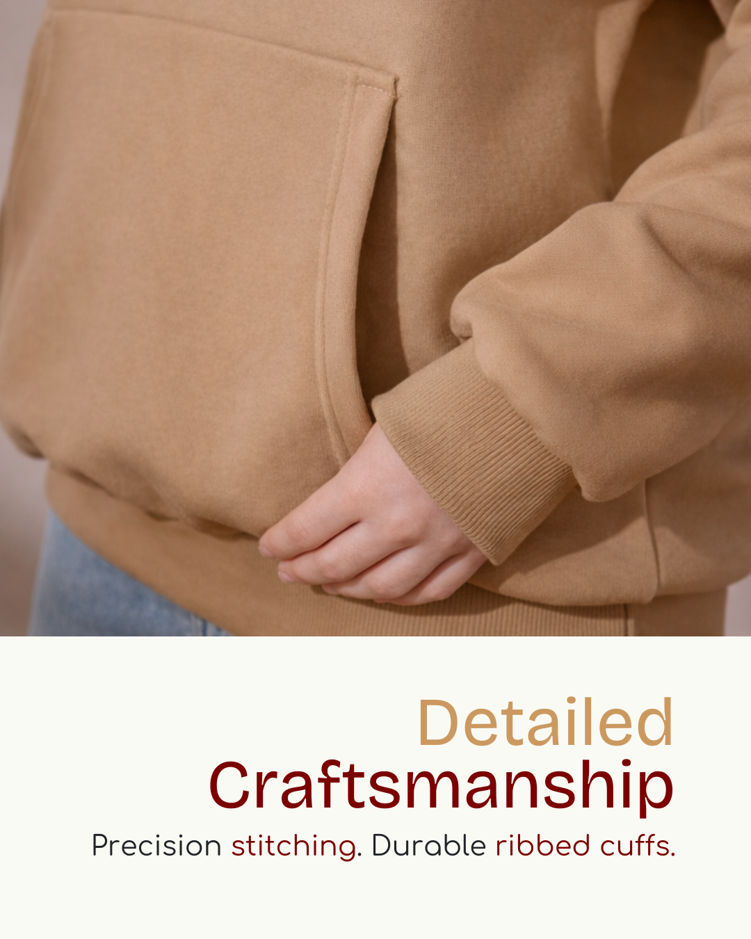 Humanica Desert Tan Unisex Premium Cotton Hoodie